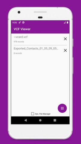 vCard File Reader: VCF Contact для Android — скриншот 1