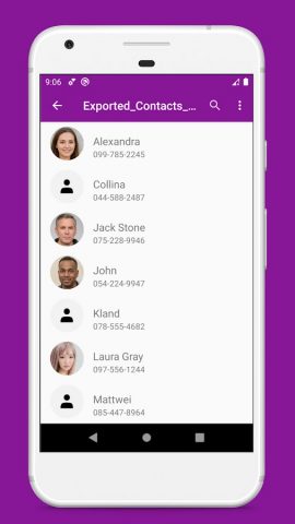 vCard File Reader: VCF Contact для Android — скриншот 2