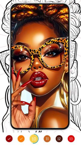 Black Color : Color By Number для Android — скриншот 1