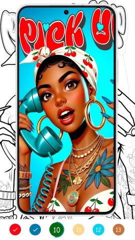 Black Color : Color By Number для Android — скриншот 2