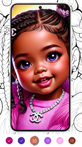 Black Color : Color By Number для Android — скриншот 3