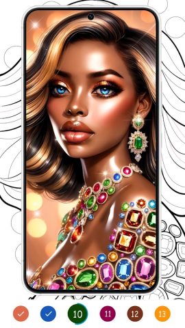 Black Color : Color By Number для Android — скриншот 4