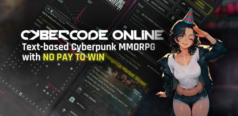 CyberCode Online: Text RPG для Android — скриншот 1
