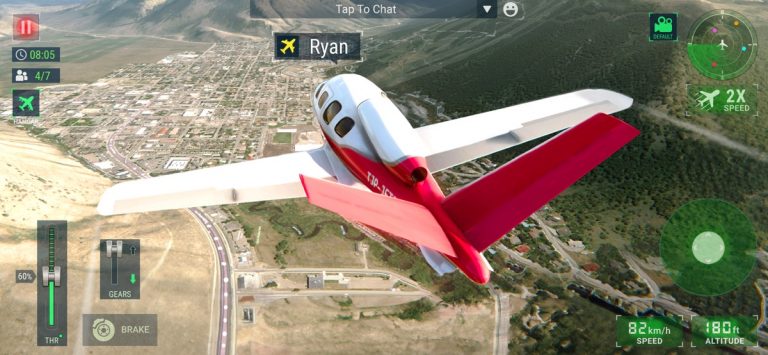симулятор полета — Мультиплеер для iOS — скриншот 3