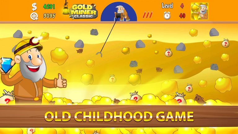 Gold Miner Classic: Gold Rush для Android — скриншот 1