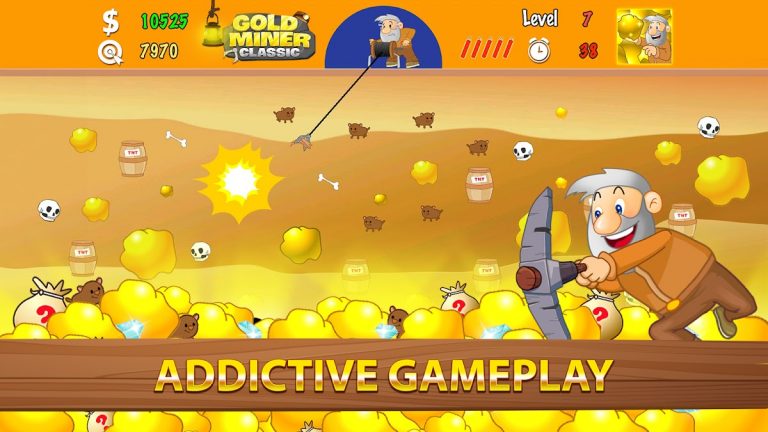 Gold Miner Classic: Gold Rush для Android — скриншот 2