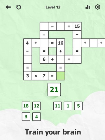 Math Crossword — number puzzle для iOS — скриншот 1