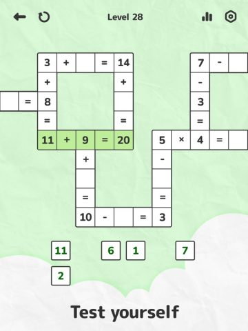 Math Crossword — number puzzle для iOS — скриншот 2
