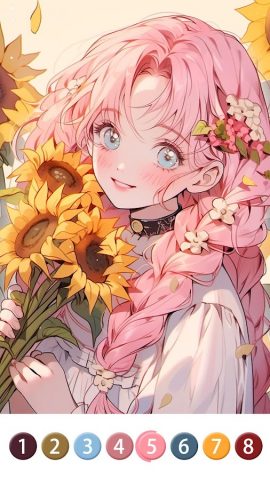 Аниме раскраски по номерам для Android — скриншот 1