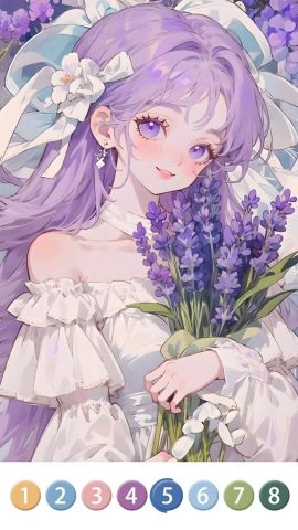 Аниме раскраски по номерам для Android — скриншот 2