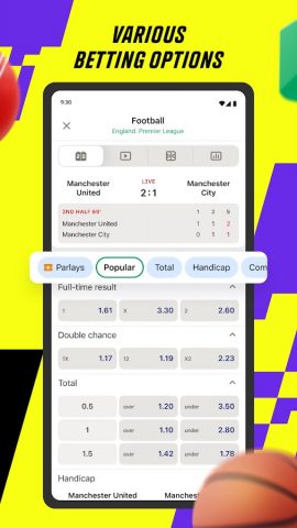 Parimatch: Live Sports Betting для Android — скриншот 4