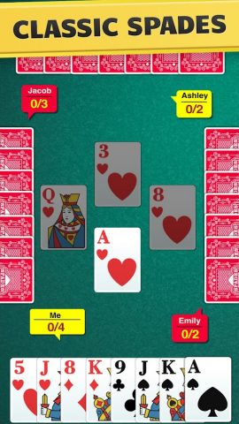 Spades — Classic Card Game для Android — скриншот 1