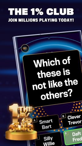 The 1% Club: TV Show Quiz Game для Android — скриншот 1