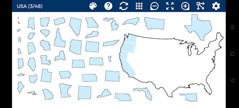 USA Map Puzzle для Android — скриншот 3