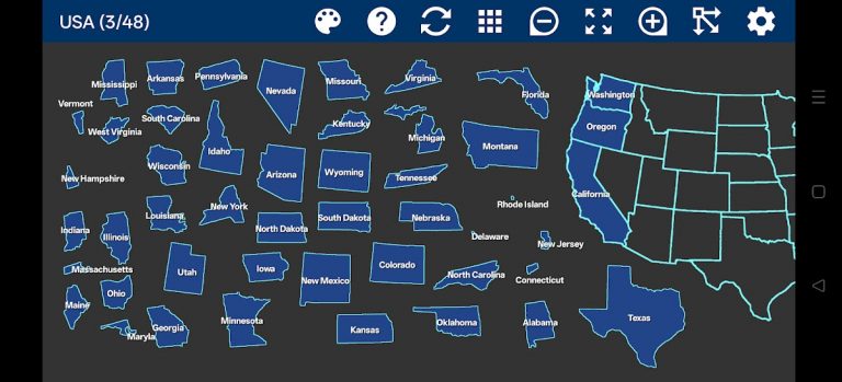 USA Map Puzzle для Android — скриншот 4