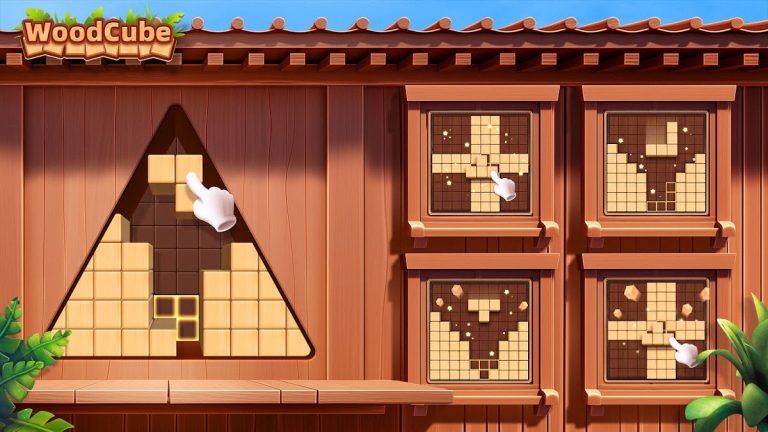 WoodCube: блок пазл · Wooden для Android — скриншот 1