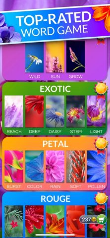 Wordscapes In Bloom для iOS — скриншот 1