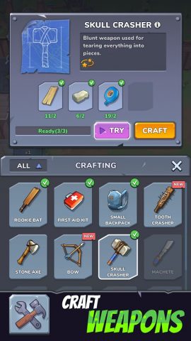 Zombie Slasher: Survival RPG для Android — скриншот 3