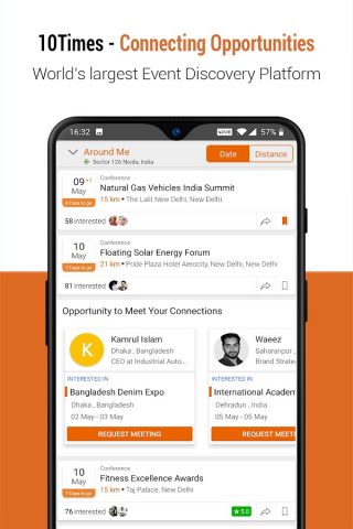 10times- Find Events & Network для Android — скриншот 1