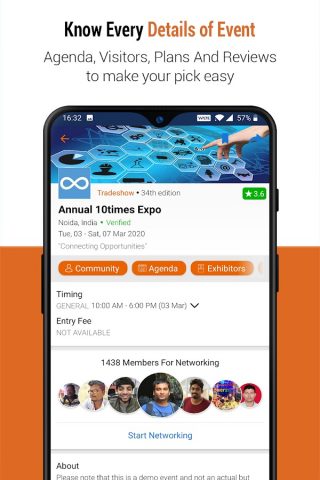 10times- Find Events & Network для Android — скриншот 3