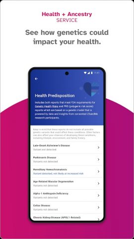 23andMe — DNA Testing для Android — скриншот 3