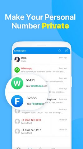 2nd Phone Number: Text & Call для Android — скриншот 2
