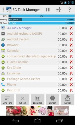 3C Task Manager для Android — скриншот 4