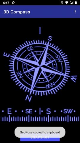 3D Compass для Android — скриншот 1