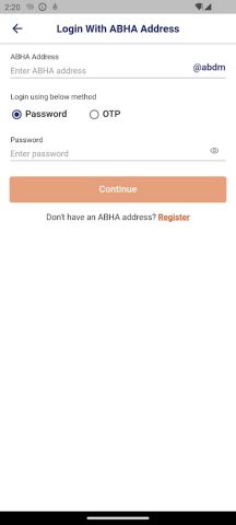 ABHA для Android — скриншот 1