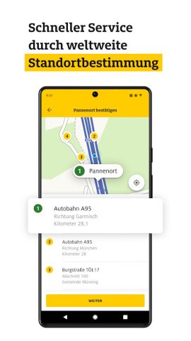 ADAC Pannenhilfe для Android — скриншот 3