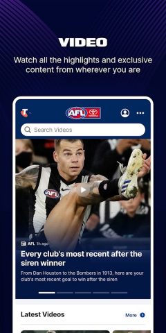 AFL Live Official App для Android — скриншот 3
