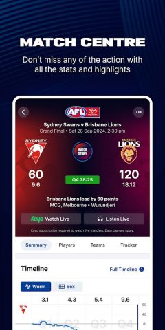 AFL Live Official App для Android — скриншот 5