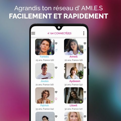 AMITIÉ Tchat et Rencontre Amis для Android — скриншот 2