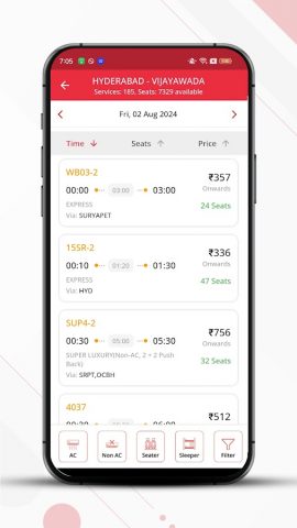 APSRTC для Android — скриншот 2