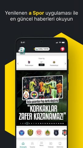 ASPOR — Canlı Yayın, Haberler для Android — скриншот 1