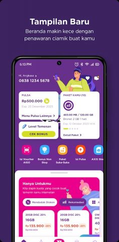 AXISnet Cek & Beli Kuota Data для Android — скриншот 1