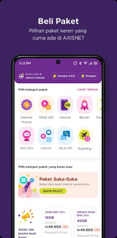 AXISnet Cek & Beli Kuota Data для Android — скриншот 5