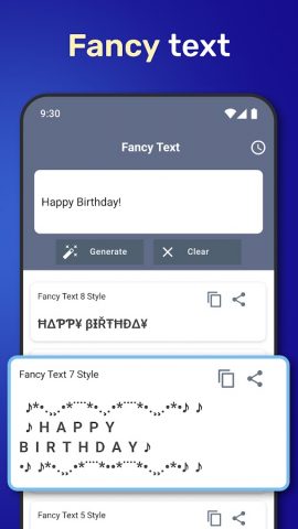 Символы и шрифты для телефона для Android — скриншот 5