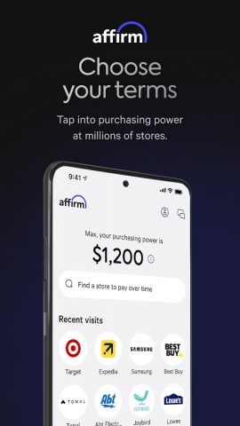 Affirm: Buy now, pay over time для Android — скриншот 1
