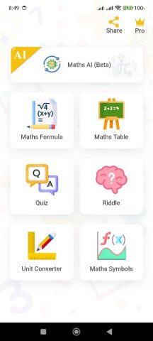 All Math Formulas app для Android — скриншот 1