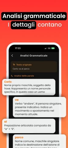 Analisi Grammaticale Master для Android — скриншот 2