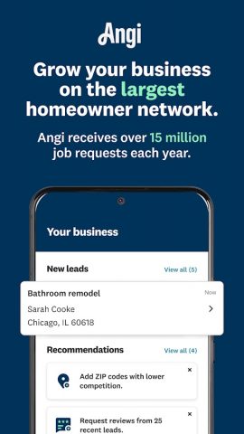 Angi for Pros для Android — скриншот 1