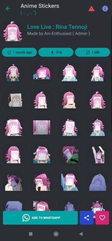Anime Sticker For WASticker для Android — скриншот 3