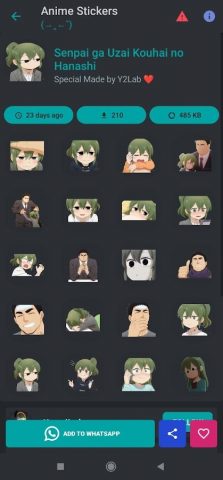 Anime Sticker For WASticker для Android — скриншот 4