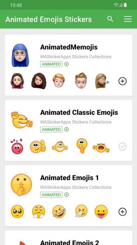 Анимированные Emojis WASticker для Android — скриншот 1
