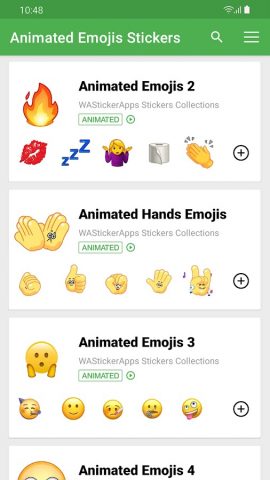 Анимированные Emojis WASticker для Android — скриншот 2