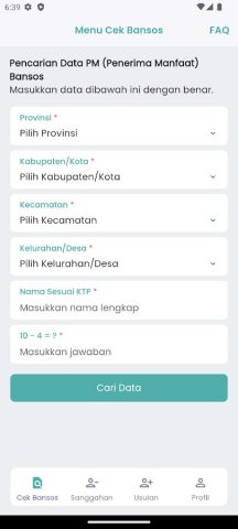 Aplikasi Cek Bansos для Android — скриншот 2
