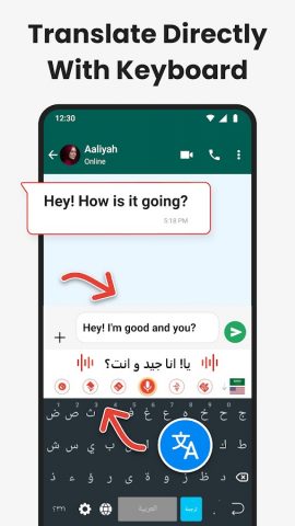 Arabic Keyboard Translator App для Android — скриншот 3