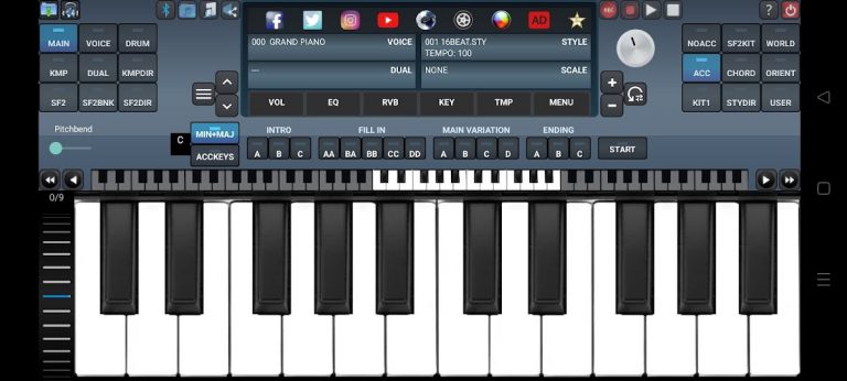 Arranger Keyboard для Android — скриншот 1