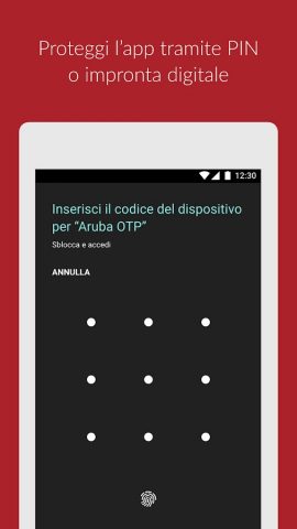Aruba OTP для Android — скриншот 3